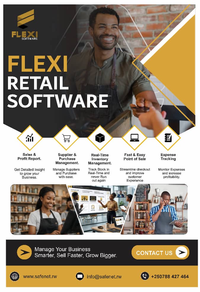 Flexi retail software product poster
