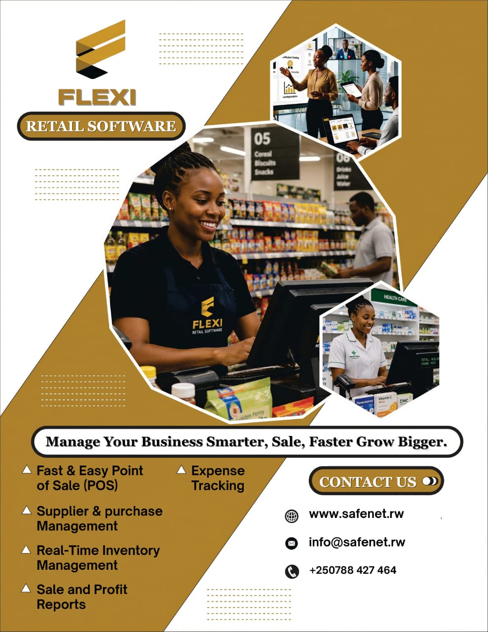 Flexi retail software in a store